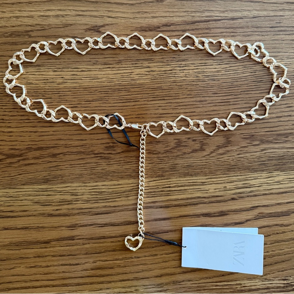 Zara HEART CHAIN GOLD BELT